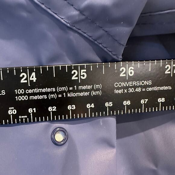 Thermal-Slicks Size XL Rain Jacket Coat Blue Plaid Lining Hooded - Picture 8 of 13